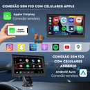 Tela Multimídia Universal CarPlay Pro 7'' + 🎁 Câmera de Ré com sensor