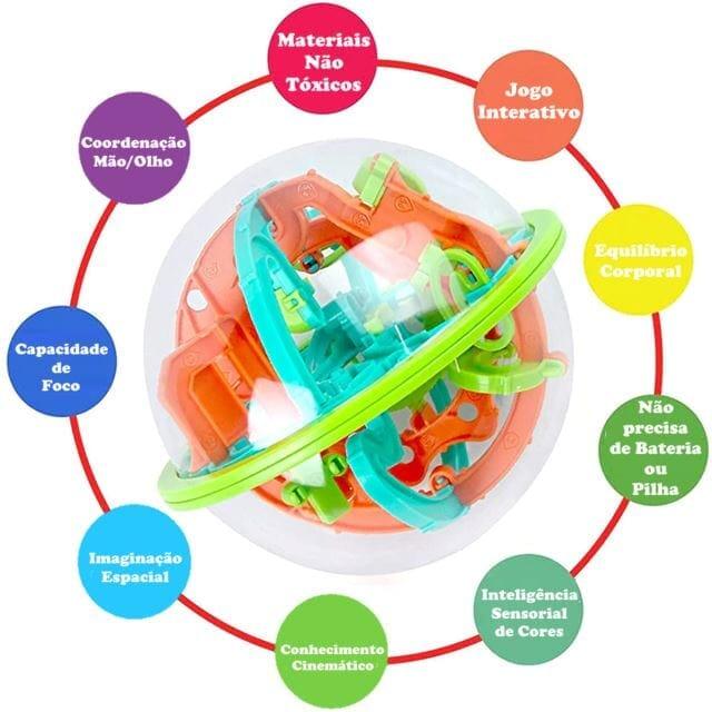 Bola Labirinto 3D Aprendizagem Divertida - TÁ-LÁ Brasil